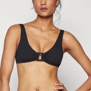 NWT Aerie Crinkle Ring Wide Strap Scoop Bikini Size Small